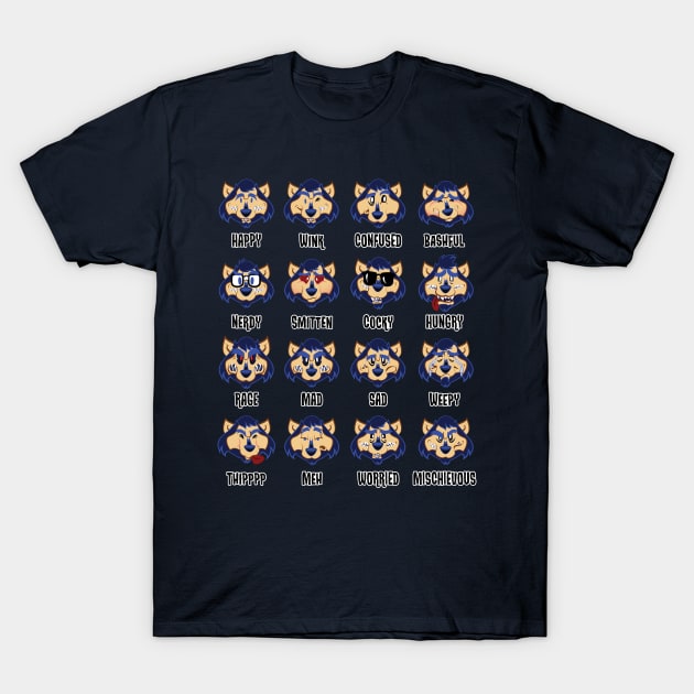 Werewolf Emoji Board T-Shirt by mannycartoon